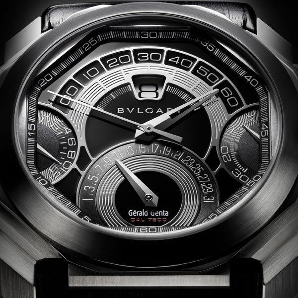 cadran Bulgari Octo Quadri-Retro acier et céramique