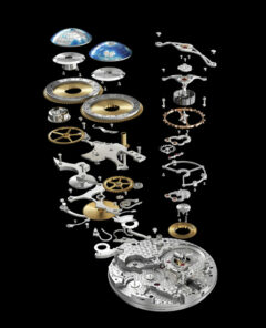 éclaté-globes-Montblanc-Tourbillon-Cylindrique-Geosphères-Vasco-da-Gama