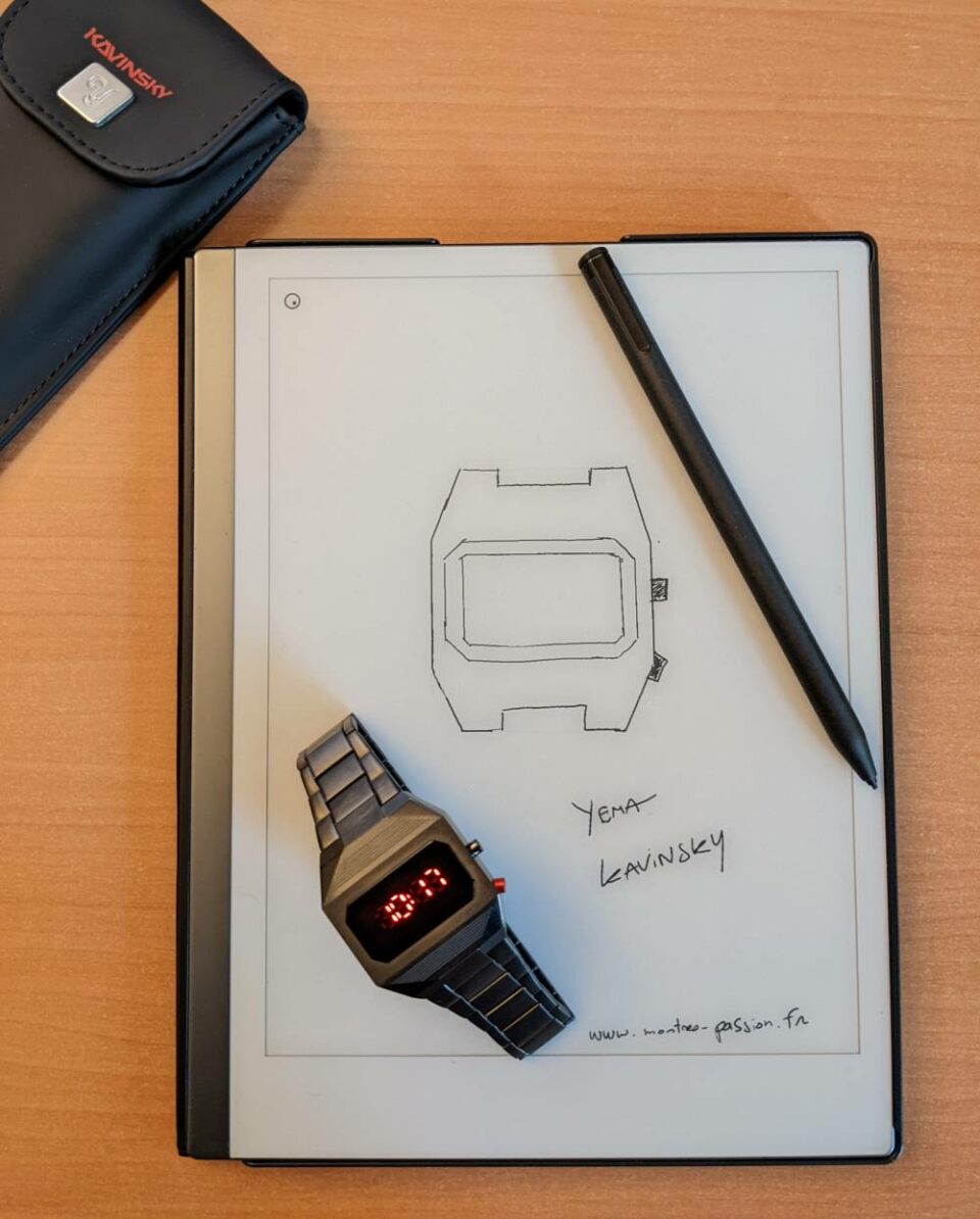 Montre Yema Led Kavinsky Black Edition 1/3333 – Digitale LED, Quartz, étanche 50m, Boîte Originale
