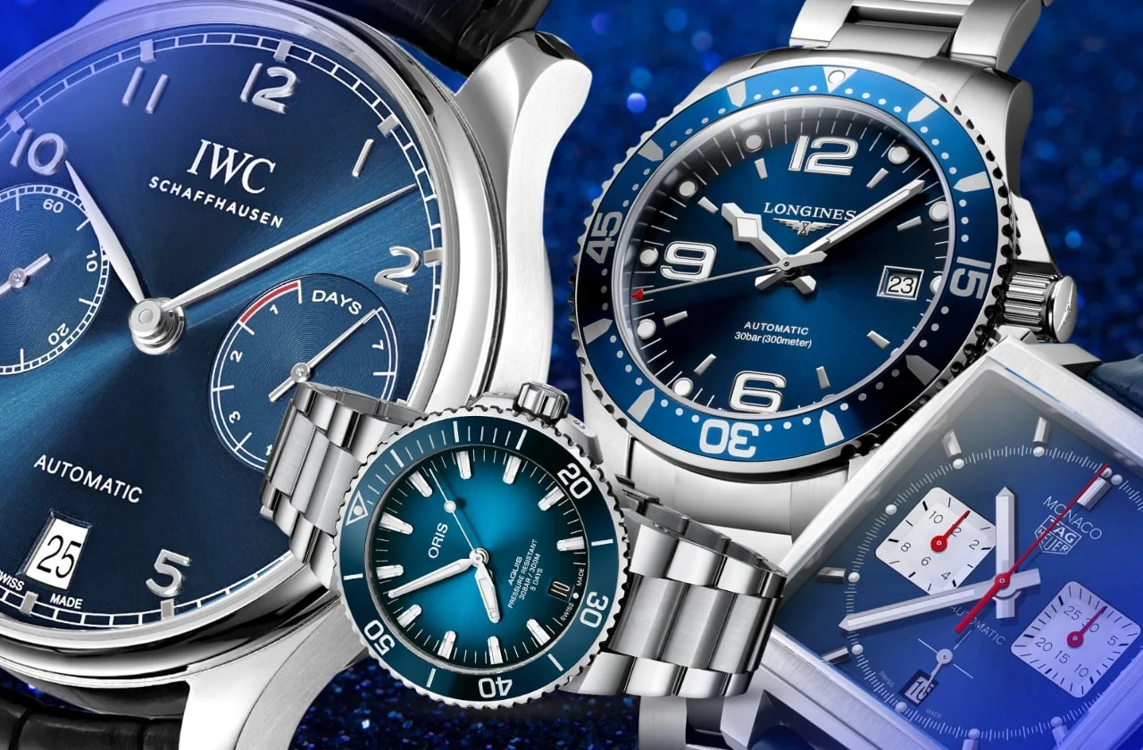 montres avec cadran bleu