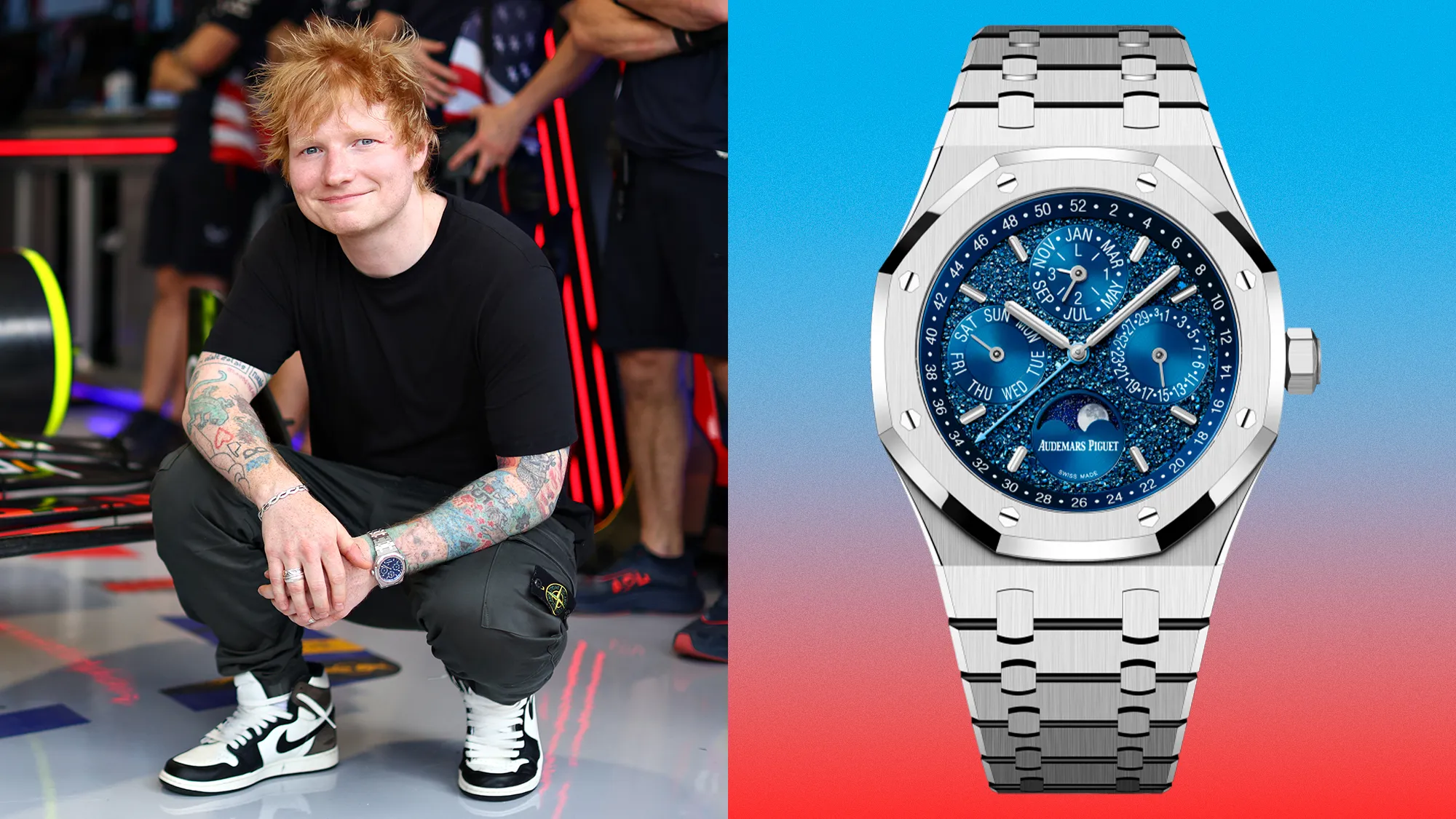 Ed Sheeran Audemars Piguet Royal Oak Perpetual Calendar John Mayer