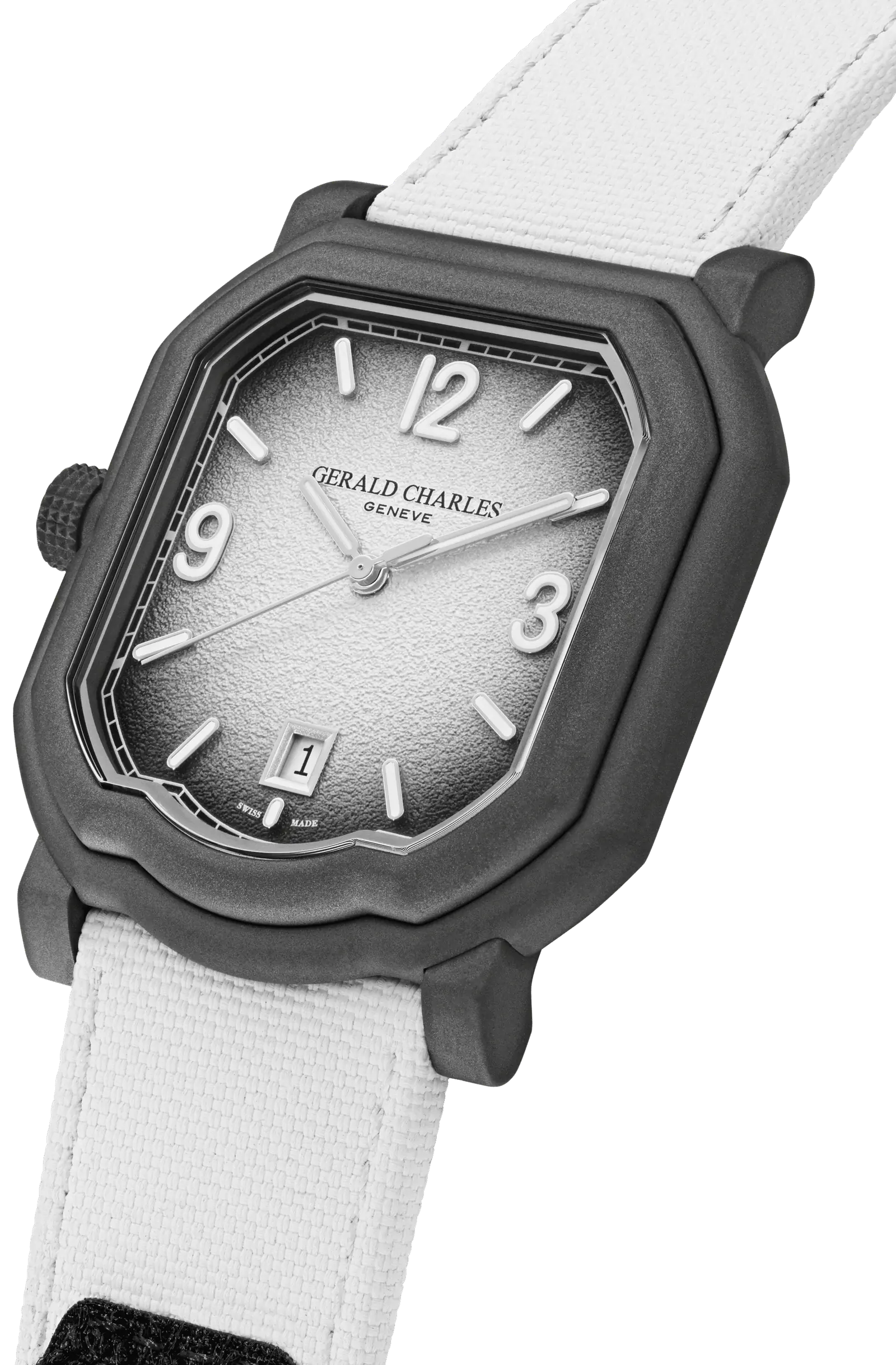 Vue rapprochée de gerald charles maestro sport tennis white