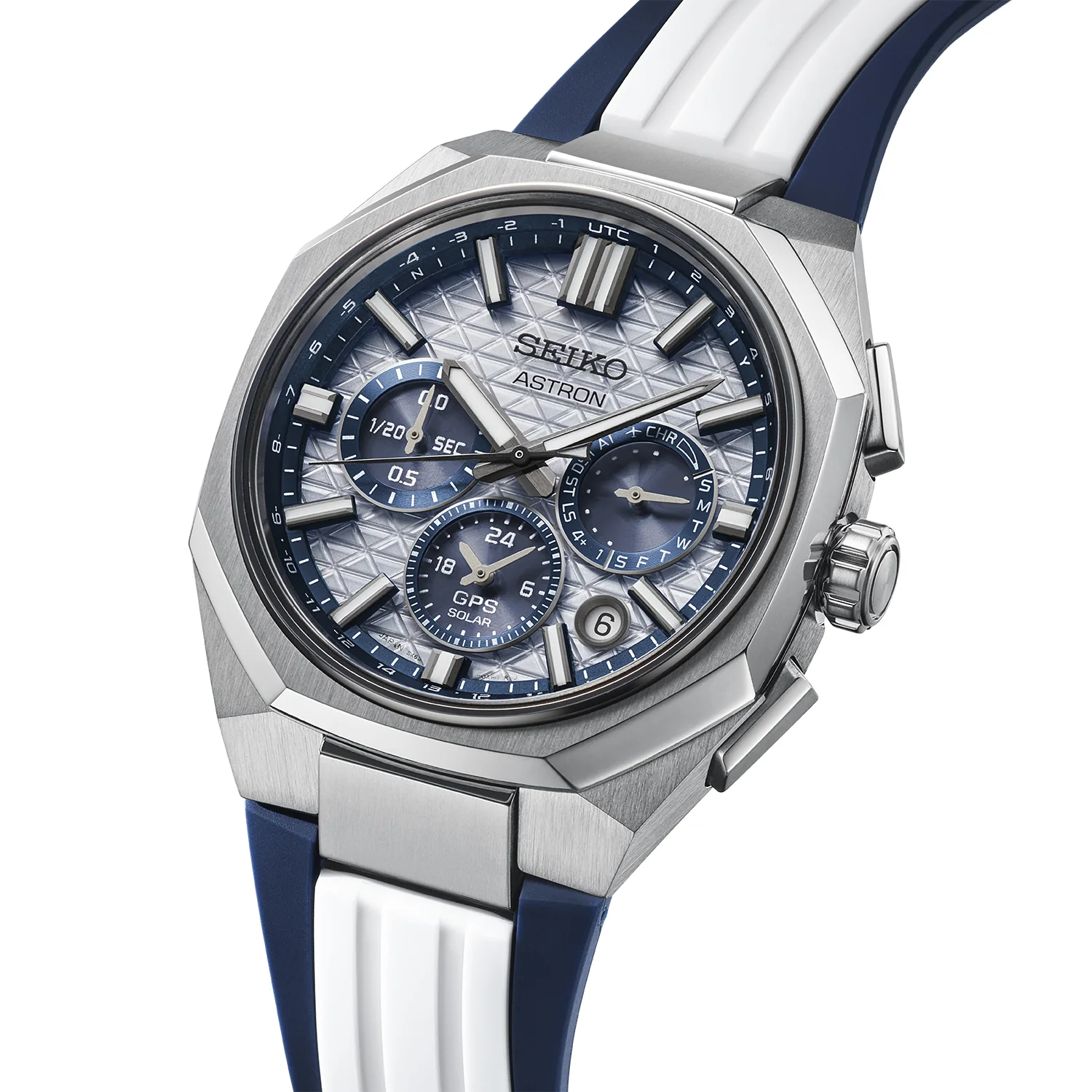 Caractéristiques de seiko astron gps solaire dual time chronographe