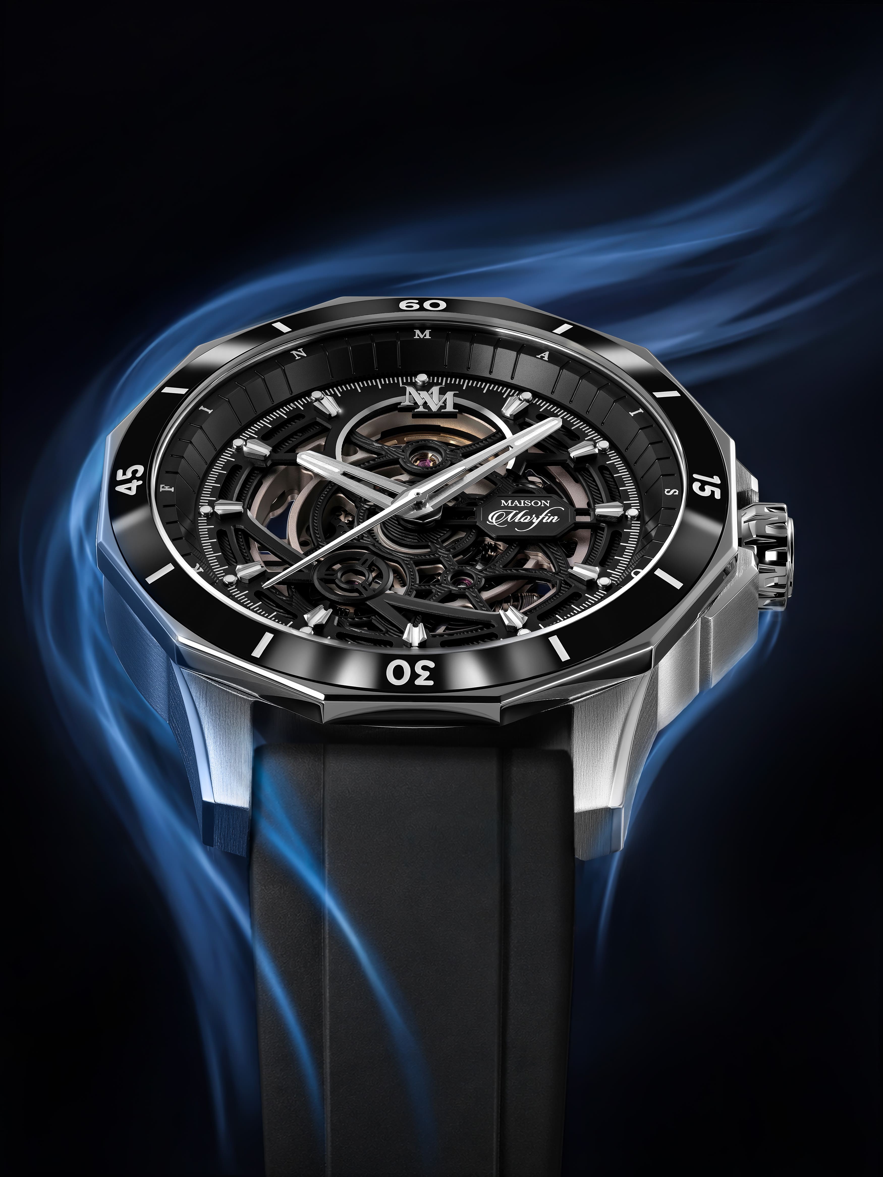 montre the one face fkm automatique squelette 3000 euros noir dor doré made in france sw200 swiss made