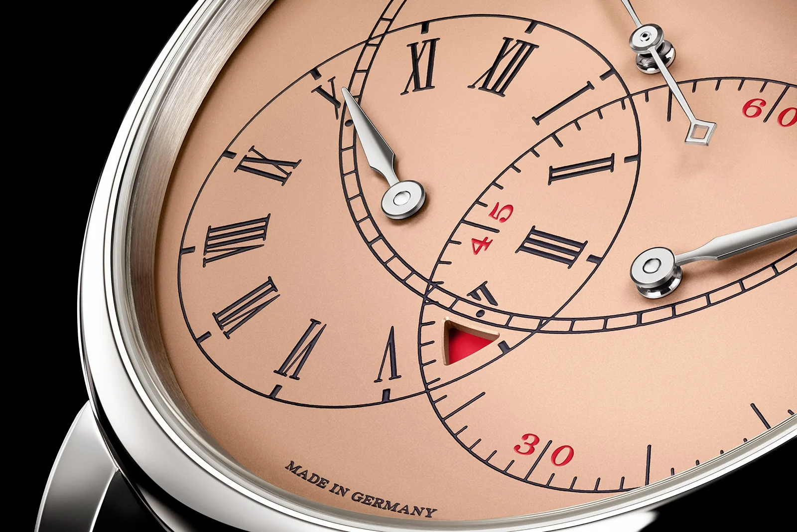 Vue rapprochée de seconde morte horlogerie