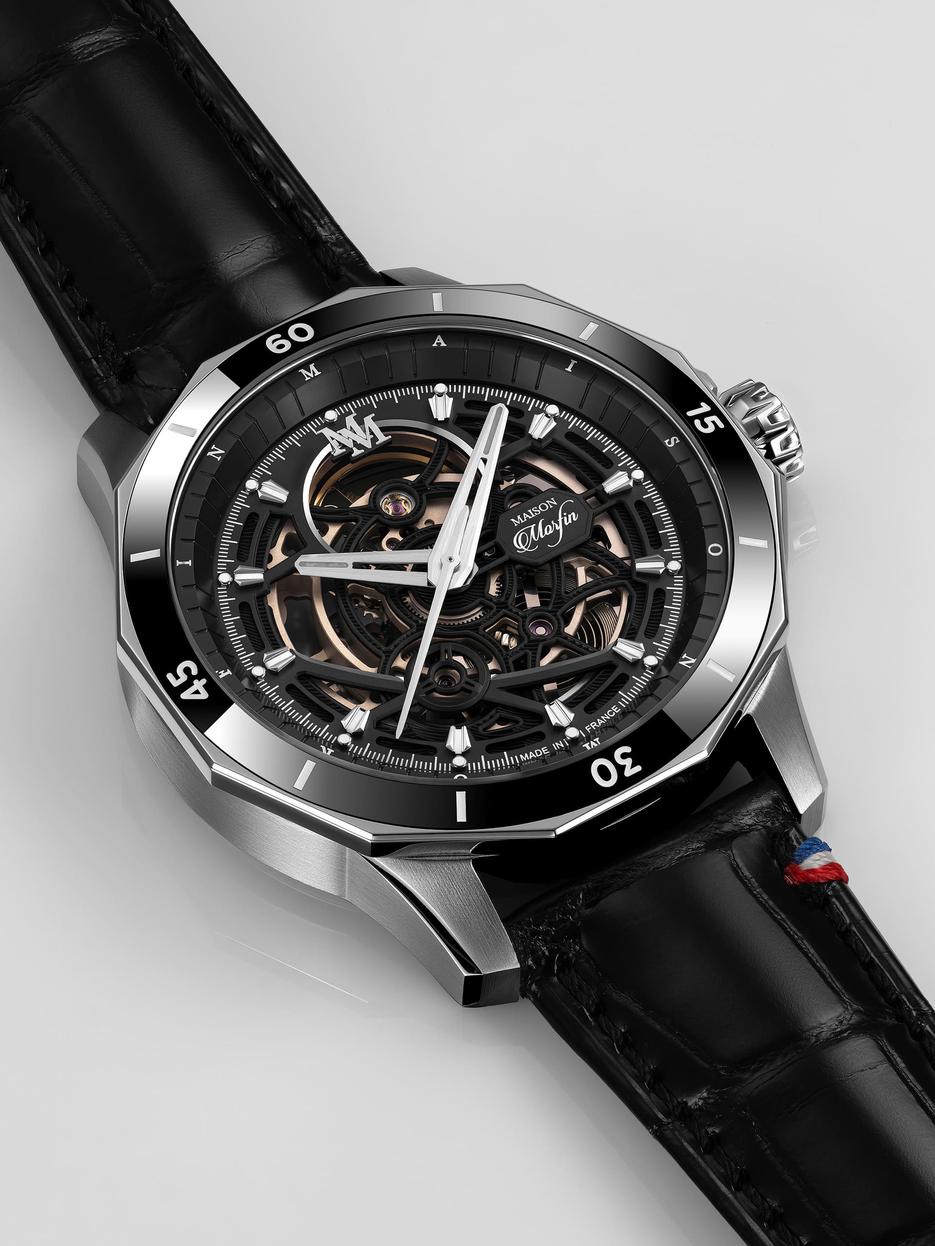 the one montre automatique squelette 3000 euros silver argenté made in france sw200 swiss made
