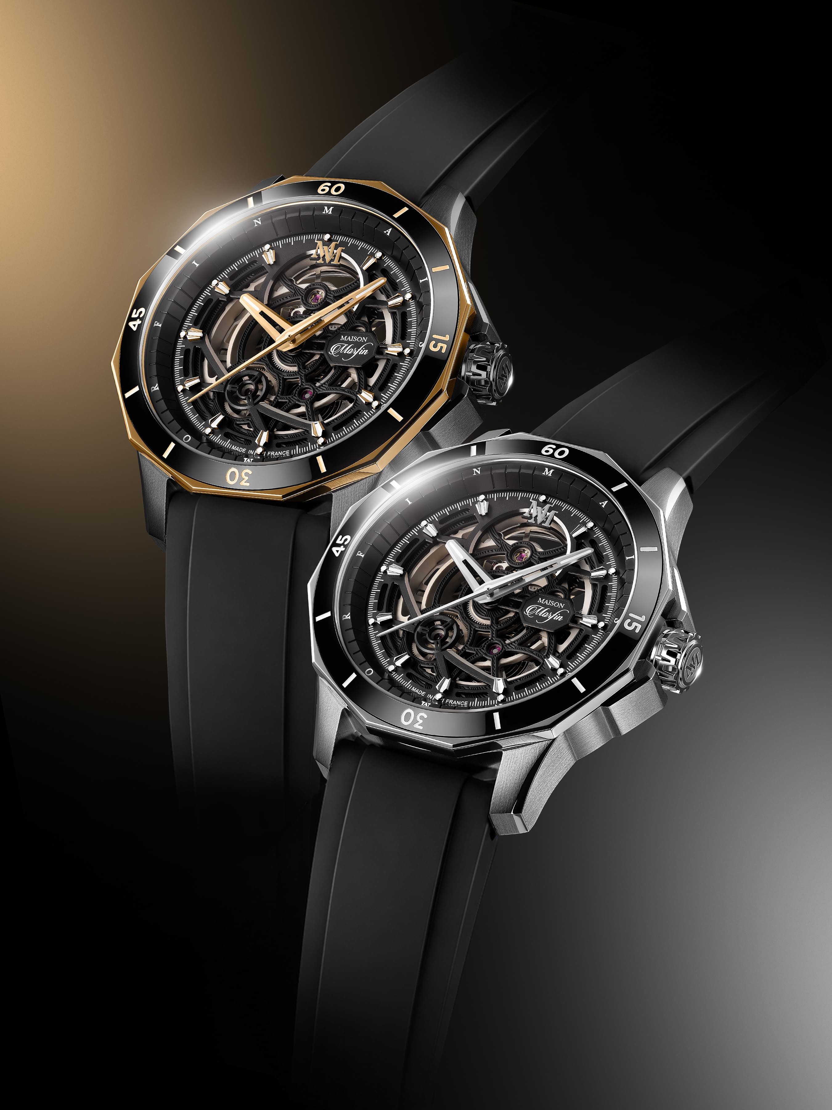 watches fkm skeletton the one automatique squelette 3000 euros noir dor doré made in france sw200 swiss made
