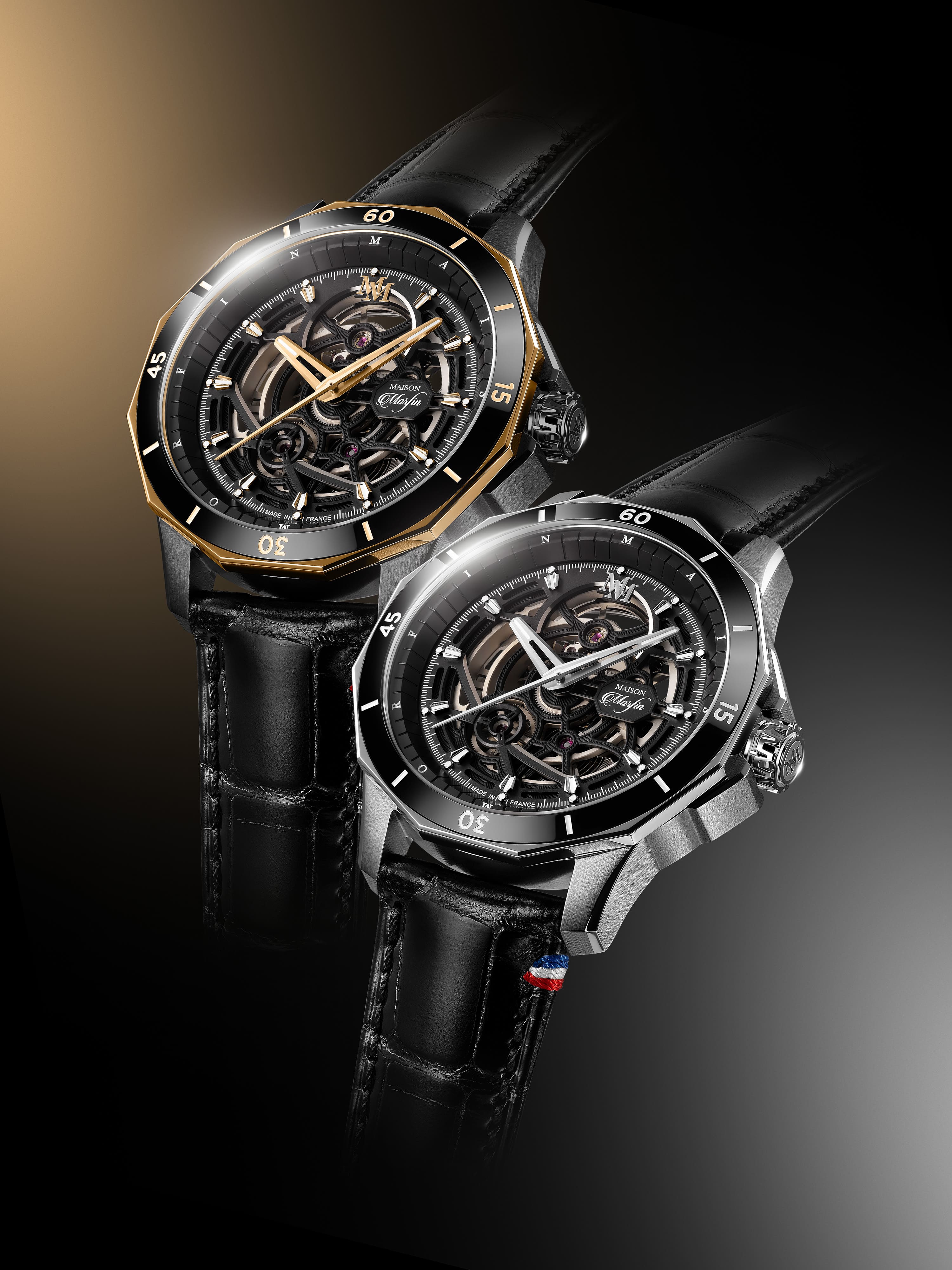 watches skeletton the one automatique squelette 3000 euros noir dor doré made in france sw200 swiss made