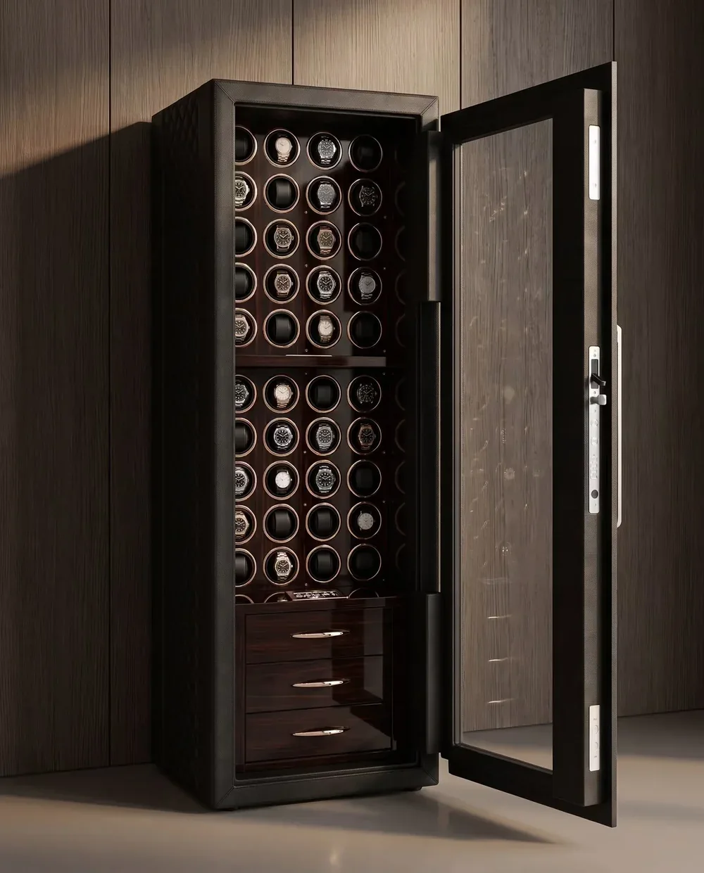 Présentation de coffres forts montres